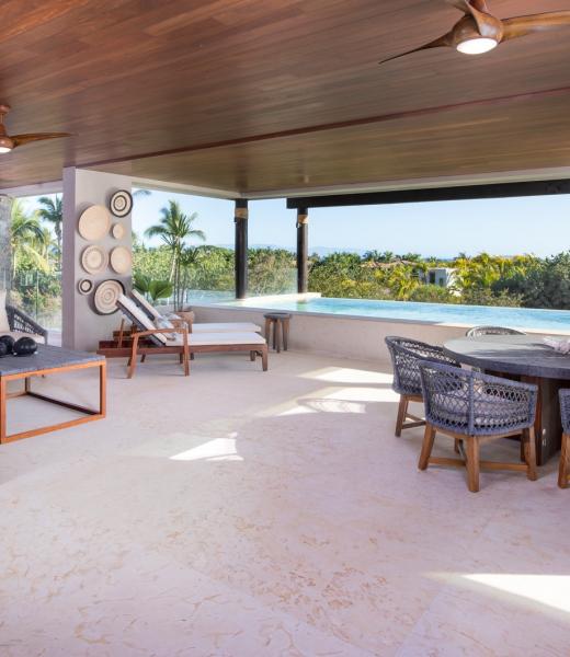 Tau 412 is a 3-bedroom, 3.5-bathroom condo in Tower 4 of the Tau Residences, Punta Mita, that offers a luxurious retreat with beautiful ocean and mountain views. Located on the first floor, it boasts a spacious outdoor terrace with a private heated pool and an outdoor living area, perfect for relaxation and entertaining. The condo is tastefully...