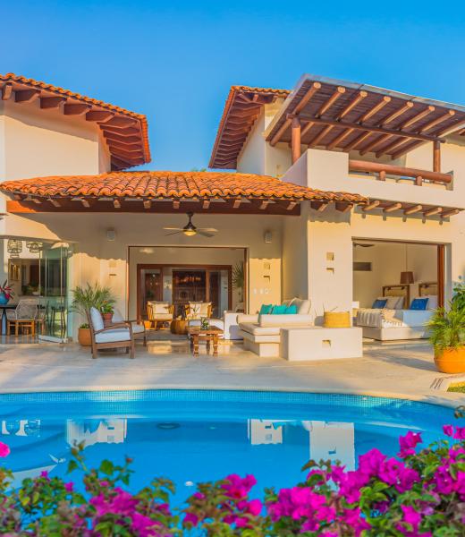 Villa Taci is a luxurious Punta Mita villa located in the exclusive Las Palmas community, designed for a perfect blend of indoor and outdoor living. This stunning property features four bedrooms, a fully equipped kitchen, and a comfortable living area that overlooks the inviting outdoor space. Retractable doors provide a seamless transition to the...