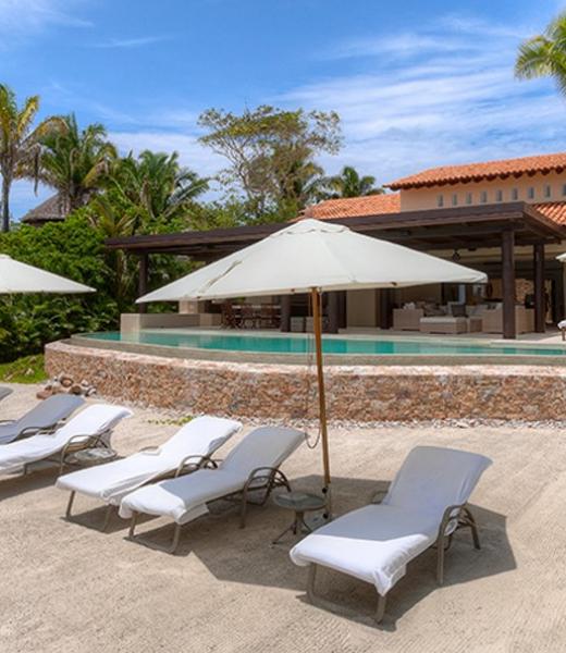 
Casa Manzanillas is located on the north side of the Bay of Banderas and secluded from the rest of the development in the Punta Mita resort. Ranchos Estates is the most exclusive estate development in this world-renowned resort community.

This beachfront Punta Mita rental is a gated, spectacular estate home offering luxurious sleeping...